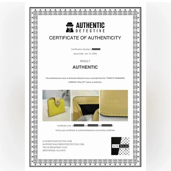 Fendi Yellow Wallet with Gold Logo - Picture 16 of 16